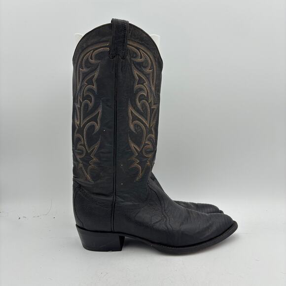 Vintage 80s Larry Mahan Cowboy Boots Western Exotic Lizard Men\'s 10 D main image 15